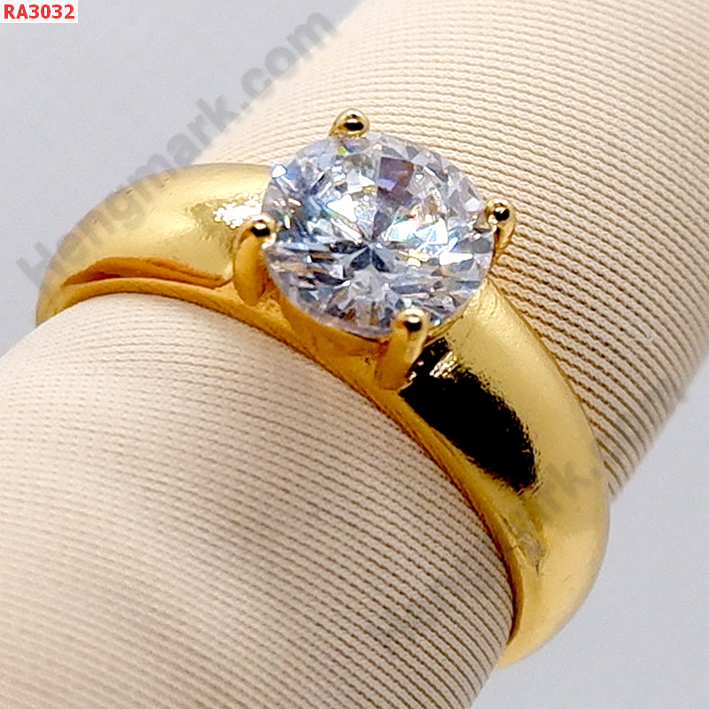 RA3032 แหวนทองเคลือบแก้ว หัวเพชรรัสเซีย ราคา 199 บาท http://hengmark.com/view_product/RA3032.htm