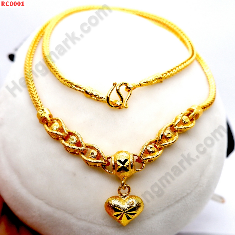 RC0001 สร้อยคอทองเคลือบแก้ว จี้ห้วใจ ราคา 499 บาท http://hengmark.com/view_product/RC0001.htm