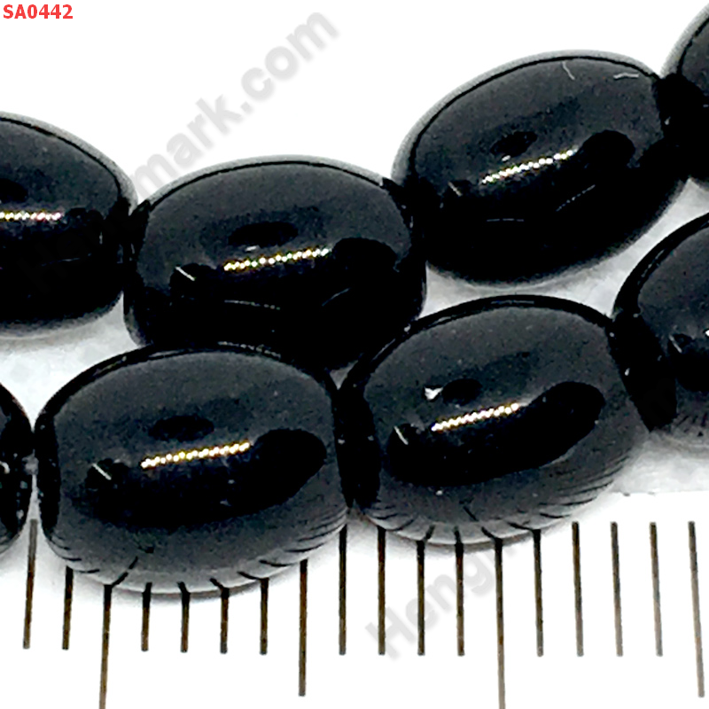 SA0442 หินอะเกตดำ เม็ดรี  ราคา 5 บาท http://hengmark.com/view_product/SA0442.htm
