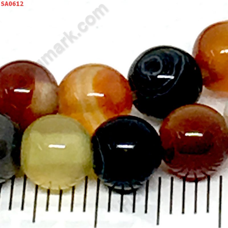 SA0612 หินอะเกตลาย คละสี  ราคา 5 บาท http://hengmark.com/view_product/SA0612.htm