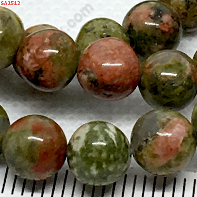 SA2512 ยูนาไค้ท์ (Unakite) เม็ดละ ราคา 5 บาท http://hengmark.com/view_product/SA2512.htm