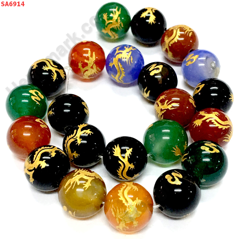 SA6914 หินอะเกต 7 สีลายมังกรทอง ราคาเป็นเม็ด ราคา 30 บาท http://hengmark.com/view_product/SA6914.htm