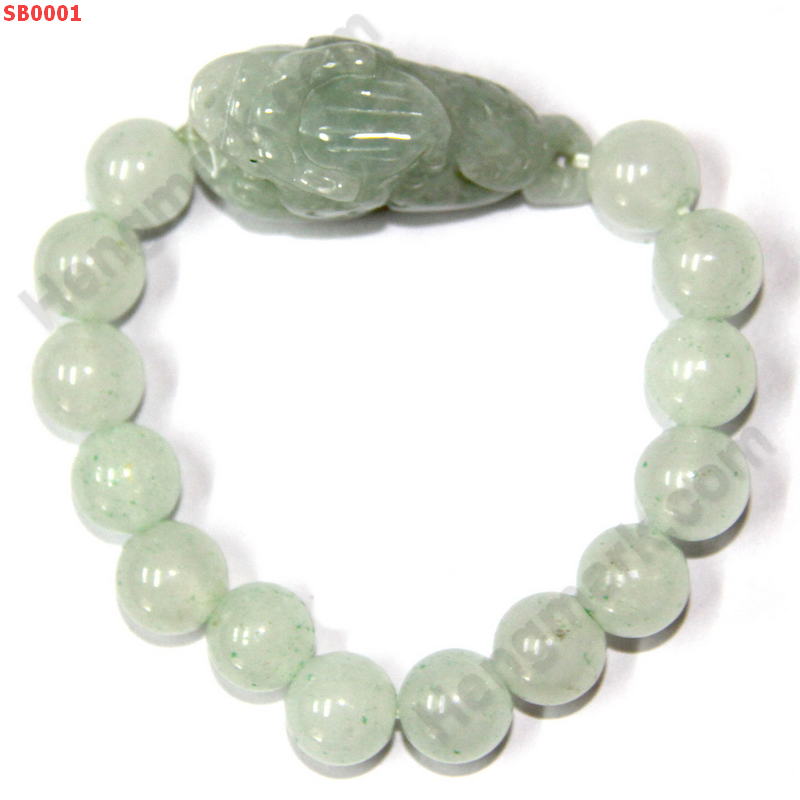 SB0001 สร้อยข้อมือคางคกสวรรค์หยกขาวเขียว ราคา 399 บาท http://hengmark.com/view_product/SB0001.htm