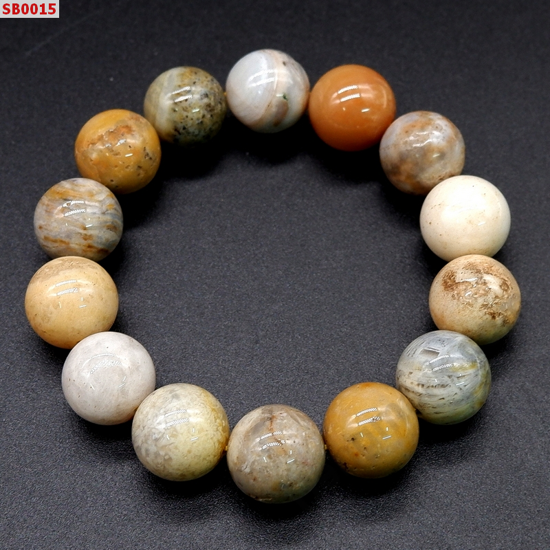 SB0015 สร้อยข้อมือหินโอเชี่ยนแจ๊สเปอร์ ราคา 420 บาท http://hengmark.com/view_product/SB0015.htm