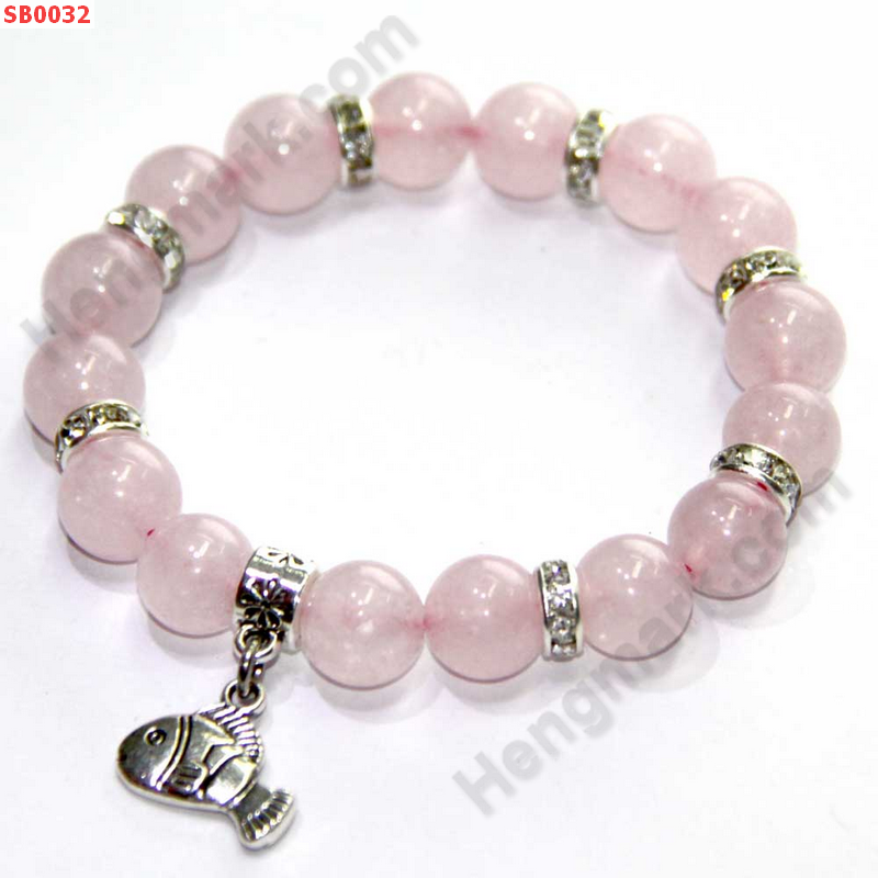 SB0032 สร้อยข้อมือโรสควอตซ์ ราคา 409 บาท http://hengmark.com/view_product/SB0032.htm