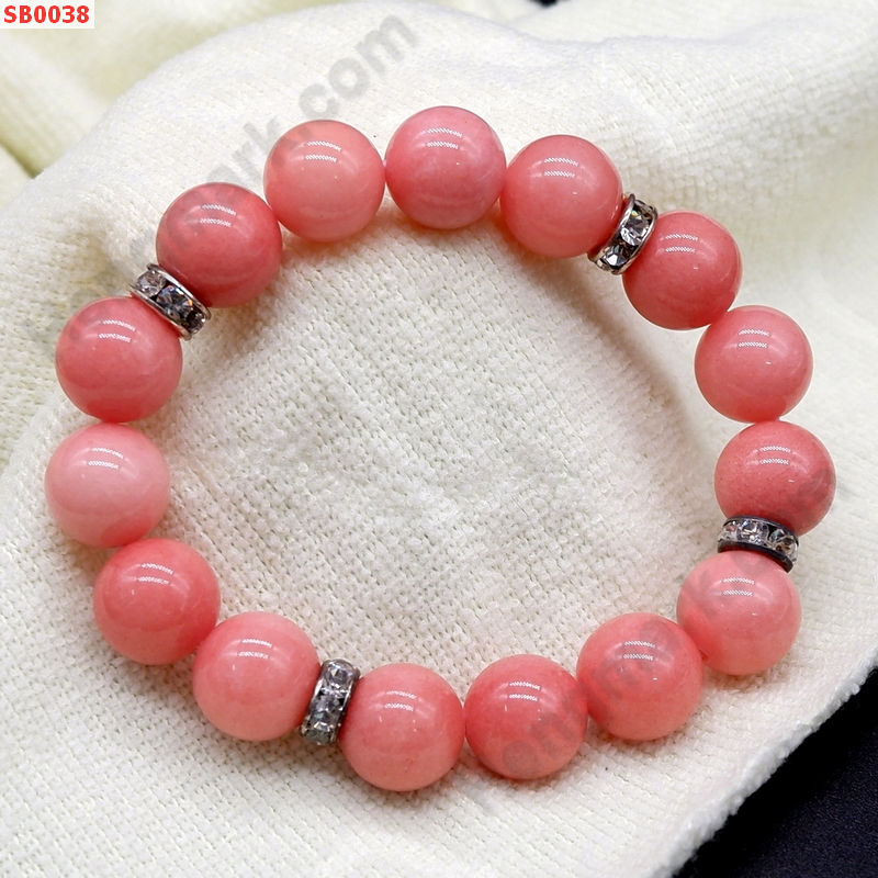 SB0038 สร้อยข้อมือสตรอเบอร์รี่ควอตซ์ ราคา 440 บาท http://hengmark.com/view_product/SB0038.htm