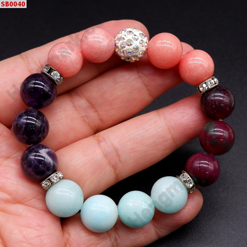 SB0040 สร้อยข้อมือหิน 4 ชนิด ราคา 470 บาท http://hengmark.com/view_product/SB0040.htm