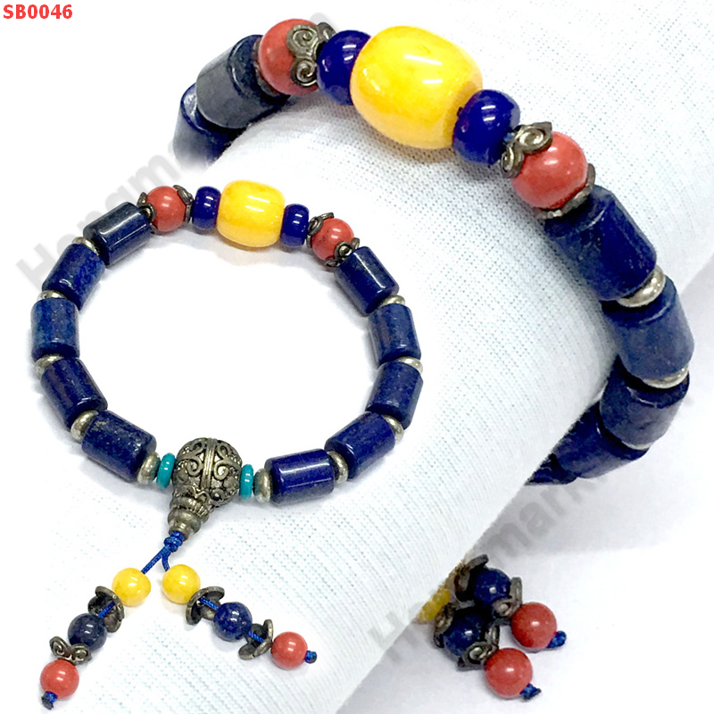 SB0046 สร้อยข้อมือหินลาพิสลาซูรี ราคา 499 บาท http://hengmark.com/view_product/SB0046.htm