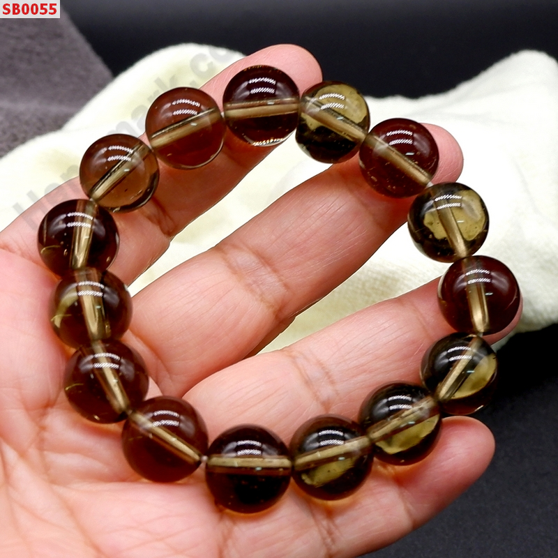 SB0055 สร้อยข้อมือสโม้คกี้ควอตซ์ ขนาด14 มม. ราคา 399 บาท http://hengmark.com/view_product/SB0055.htm