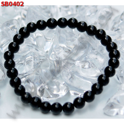 SB0402 สร้อยข้อมืออะเกตดำ 22 เม็ด ราคา 240 บาท http://hengmark.com/view_product/SB0402.htm