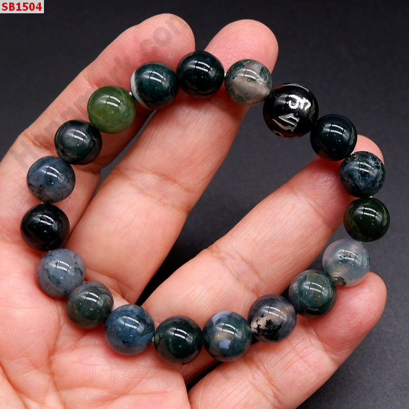 SB1504 สร้อยข้อมือมอสอะเกต ราคา 299 บาท http://hengmark.com/view_product/SB1504.htm