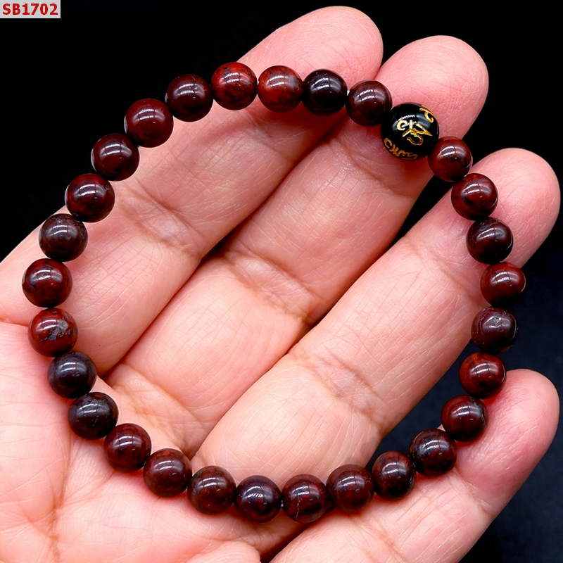 SB1702 สร้อยข้อมือหินเรดแจ๊สเปอร์ +คาถาทิเบต ราคา 229 บาท http://hengmark.com/view_product/SB1702.htm