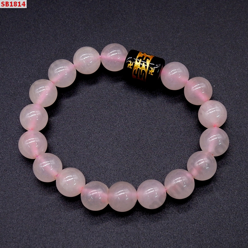 SB1814 สร้อยข้อมือหินโรสควอตซ์+คาถาทิเบต ราคา 299 บาท http://hengmark.com/view_product/SB1814.htm