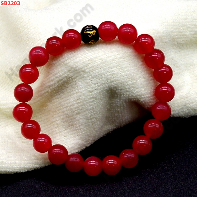 SB2203 สร้อยช้อมือทับทิม+คาถาทิเบต ราคา 229 บาท http://hengmark.com/view_product/SB2203.htm