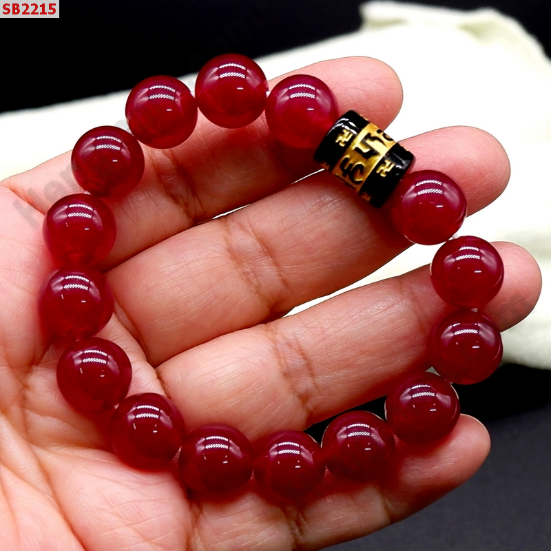 SB2215 สร้อยข้อมือ ทับทิม+คาถาทิเบต ราคา 349 บาท http://hengmark.com/view_product/SB2215.htm