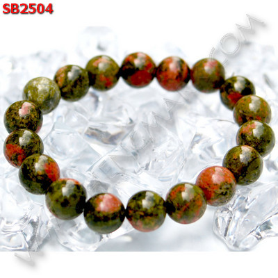 SB2504 สร้อยช้อมือหินยูนาไค้ท์(Unakite) ราคา 380 บาท http://hengmark.com/view_product/SB2504.htm