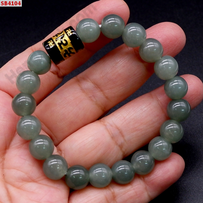 SB4104 สร้อยช้อมือหยกเขียวเทา+คาถาทิเบต ราคา 299 บาท http://hengmark.com/view_product/SB4104.htm