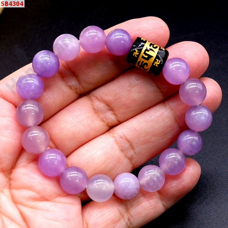 SB4304 สร้อยข้อมือหยกม่วง+หินคาถาทิเบต ราคา 299 บาท http://hengmark.com/view_product/SB4304.htm