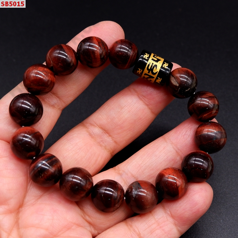 SB5015 สร้อยข้อมือเรดไทเกอร์+หินลายคาถาทิเบต ราคา 479 บาท http://hengmark.com/view_product/SB5015.htm