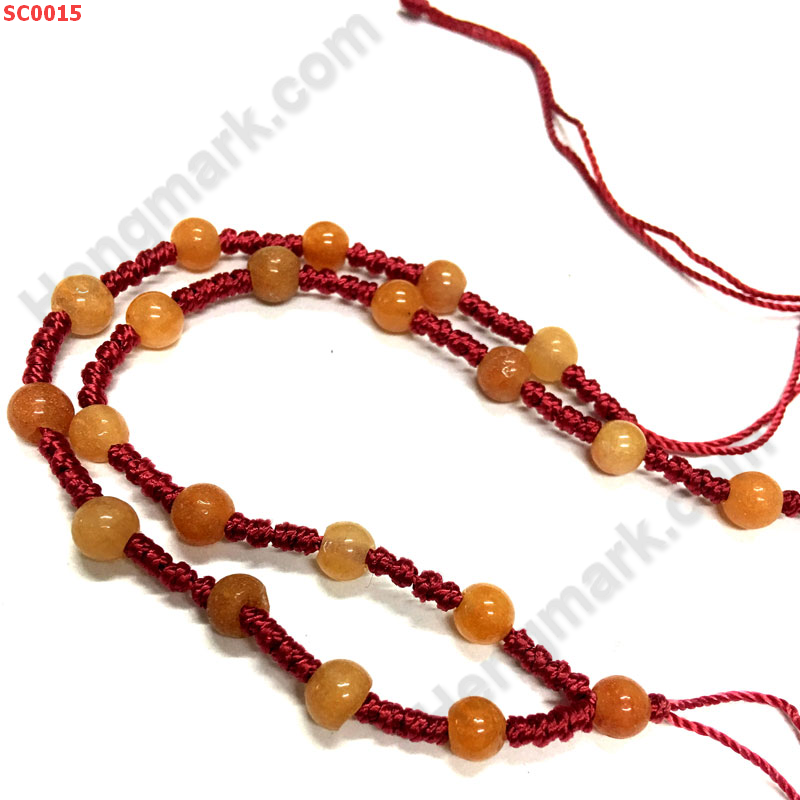 SC0015 สร้อยคอหินสีส้ม ราคา 99 บาท http://hengmark.com/view_product/SC0015.htm