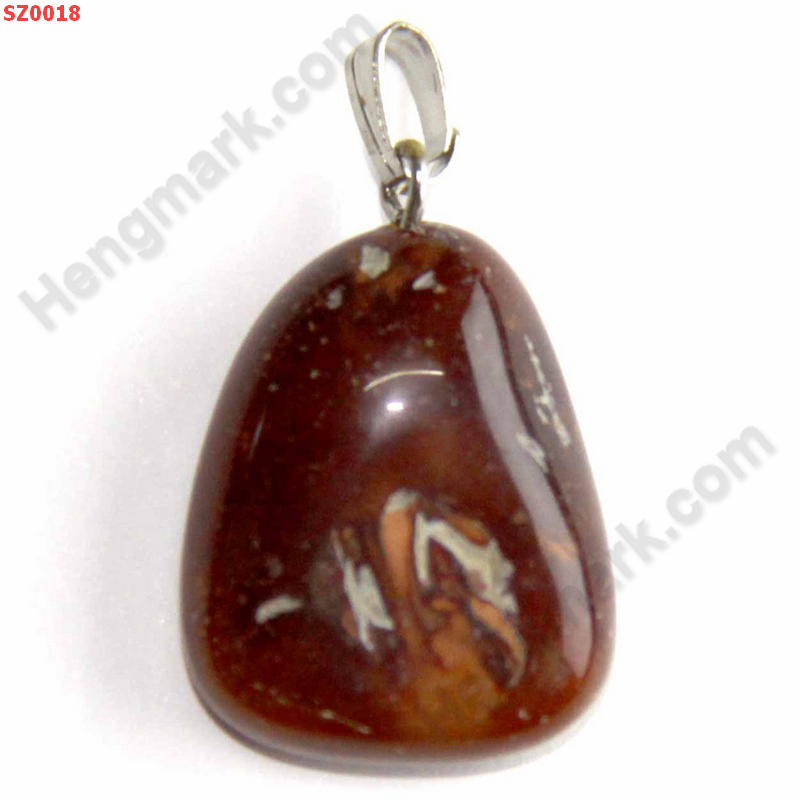 SZ0018 จี้หินธรรมชาติ แจ๊สเปอร์ ราคา 99 บาท http://hengmark.com/view_product/SZ0018.htm