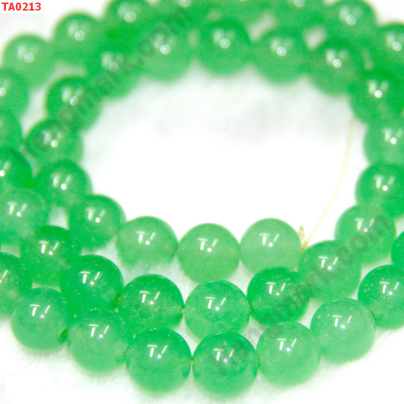 TA0213 ลูกปัดแก้วสีเขียวอ่อน ราคา 5 บาท http://hengmark.com/view_product/TA0213.htm