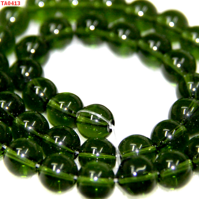 TA0413 ลูกปัดแก้วสีเขียวขี้ม้า ราคา 5 บาท http://hengmark.com/view_product/TA0413.htm