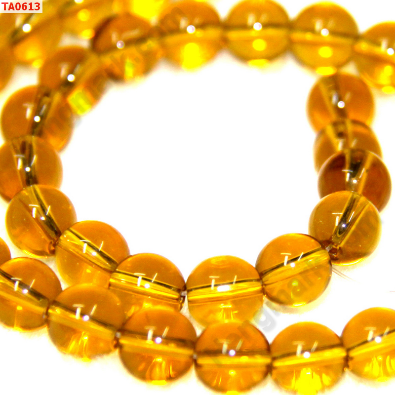 TA0613 ลูกปัดแก้วสีเหลืองทอง ราคา 5 บาท http://hengmark.com/view_product/TA0613.htm