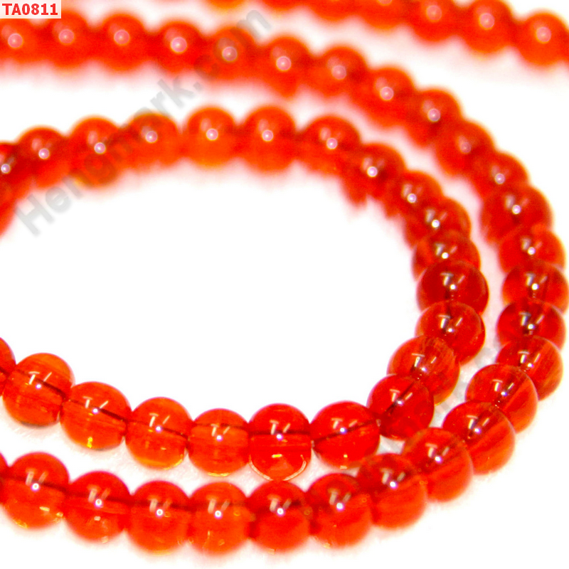 TA0811 ลูกปัดแก้วสีแดง ราคา 1 บาท http://hengmark.com/view_product/TA0811.htm