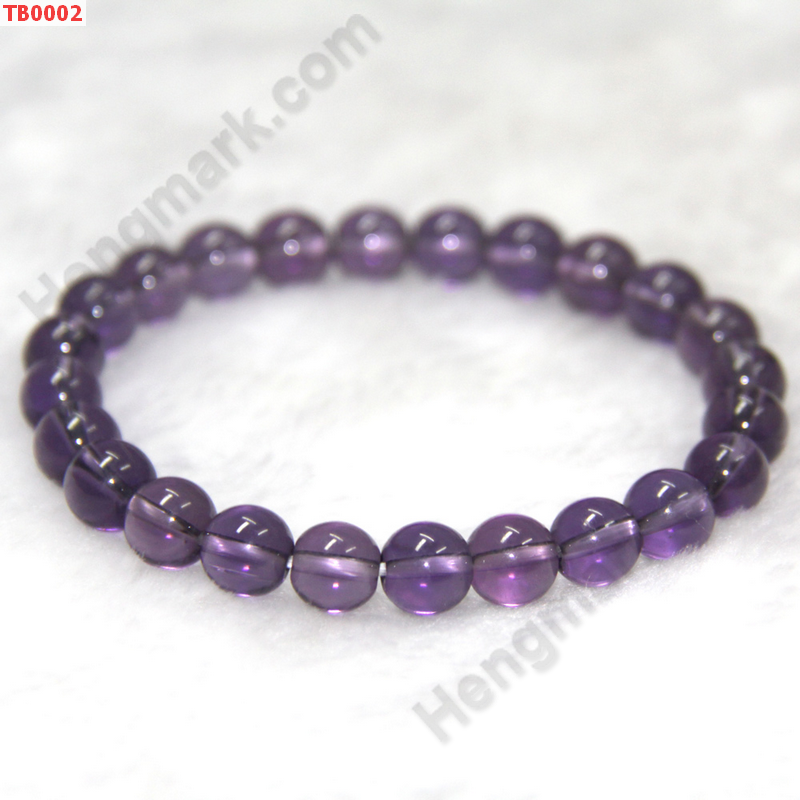 TB0002 สร้อยข้อมือลูกปัดแก้วสีม่วง ราคา 140 บาท http://hengmark.com/view_product/TB0002.htm