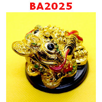 BA2025 : กบคาบเหรียญเรซิ่นเคลือบทอง