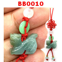 BB0010 : กิเลนหยกสีเขียวอ่อน แขวนมือถือ
