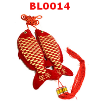 BL0014 : ปลาคู่ พิมพ์สีทอง