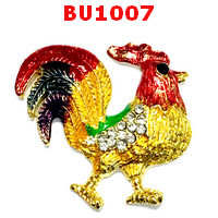 BU1007 : ไก่ฝังคริสตัล แม่เหล็กติดตู้เย็น