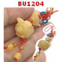 BU1204 : หมูหยกเหลือง แขวนมือถือ