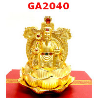 GA2040 : ไฉ่ซิงเอี๊ย 2 ด้านโลหะชุบทอง 