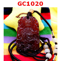 GC1020 : สร้อยคอเจ้าแม่กวนอิม หินสีแดง