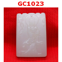 GC1023 : จี้หยกขาวรูปเจ้าแม่กวนอิม