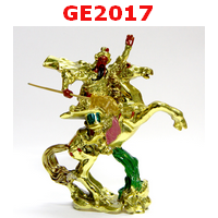 GE2017 : เทพกวนอูขี่ม้า เรซิ่นชุบทอง