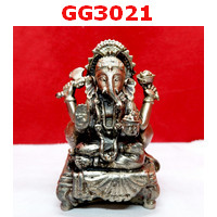 GG3021 : พระพิฆเนศทองเหลืองขัดเงิน