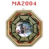 MA2004 : กระจกเว้า ยันต์แปดทิศ กรอบทอง