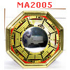 MA2005 : กระจกนูน ยันต์ 8 ทิศ กรอบทอง