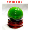 MM0107 : ลูกแก้วใสสีเขียว (30mm)(W)