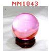 MM1043 : ลูกแก้วใส สีชมพู (40mm)
