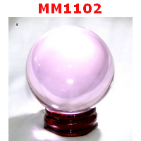 MM1102 : ลูกแก้วใสสีชมพู (50mm)(W)