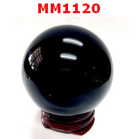 MM1120 : ลูกแก้วใสสีดำ ขนาด 5 ซม