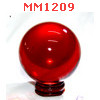 MM1209 : ลูกแก้วใสสีแดง พร้อมขาตั้ง (60mm)(W)