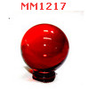 MM1217 : ลูกแก้วใส สีแดง (60mm)