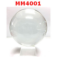 MM4001 : ลูกแก้วใสพร้อมขาตั้งแก้ว (150mm)