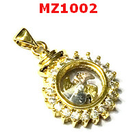 MZ1002 : จี้กังหันสีทอง ฝังพลอย